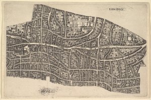 London före den stora branden, 1666-77. av Wenceslaus Hollar