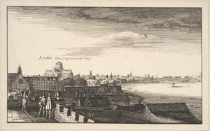 London från Arundel House, kopia, 1600-talet. av Wenceslaus Hollar