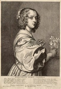 Marguerite Lémon, engelsk kvinna av Wenceslaus Hollar