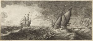 Marin i storm av Wenceslaus Hollar