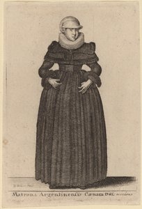 Dagens matrona argentinska måltid närmar sig från nymferna) av Wenceslaus Hollar