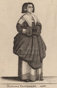 Matron i Paris, 1643. av Wenceslaus Hollar