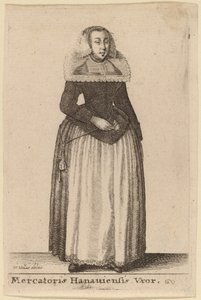Hustru till en köpman i Hanau av Wenceslaus Hollar