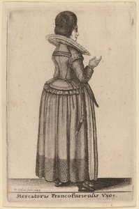 Hustru till Frankfurts köpman av Wenceslaus Hollar