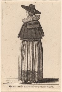 Hustru till en Nürnberg-handlare av Wenceslaus Hollar