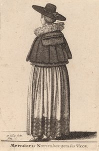 Hustru till Nürnbergköpmannen, 1643. av Wenceslaus Hollar