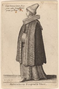 Hustru till köpmannen i Prag av Wenceslaus Hollar