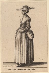 Kvinnan i Antwerpen av Wenceslaus Hollar
