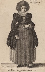 argentinsk kvinna. av Wenceslaus Hollar