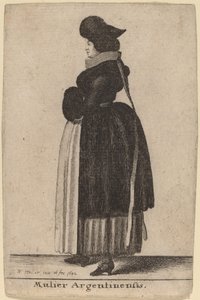 argentinsk kvinna av Wenceslaus Hollar