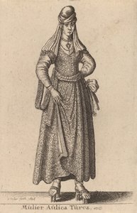 En turkisk hovkvinna, 1644. av Wenceslaus Hollar