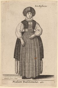 En kvinna från Basel av Wenceslaus Hollar