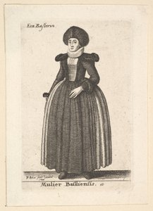 Kvinna från Basel av Wenceslaus Hollar