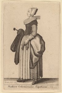 Koloni exspatiansk kvinna av Wenceslaus Hollar