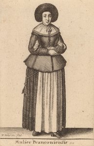 En frankisk kvinna, 1643. av Wenceslaus Hollar