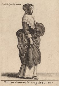 En generös engelsk kvinna, 1642. av Wenceslaus Hollar