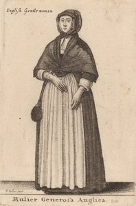 En generös engelsk kvinna, 1643. av Wenceslaus Hollar