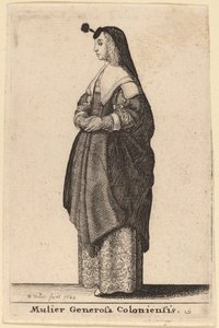 Den generösa kvinnan i Köln av Wenceslaus Hollar