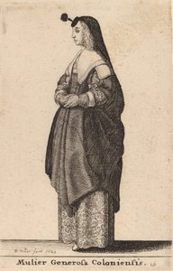 Den generösa kvinnan i Köln, 1643. av Wenceslaus Hollar