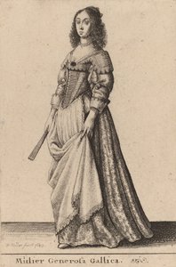 En generös fransk kvinna, 1643. av Wenceslaus Hollar
