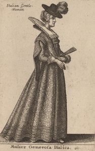 En generös italiensk kvinna av Wenceslaus Hollar