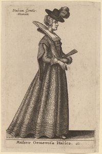 En generös italiensk kvinna av Wenceslaus Hollar