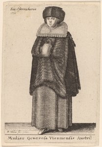 Den generösa kvinnan i södra Wien av Wenceslaus Hollar
