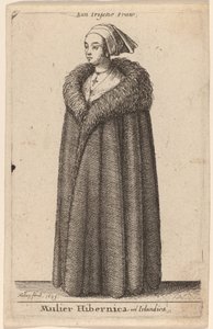 En irländsk kvinna av Wenceslaus Hollar