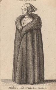 En irländsk eller irländsk kvinna, 1649. av Wenceslaus Hollar