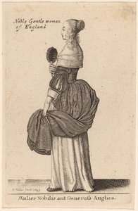 En ädel eller generös engelsk kvinna av Wenceslaus Hollar