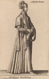 En persisk kvinna. av Wenceslaus Hollar