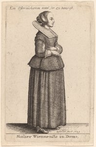 Wiens kvinna i huset av Wenceslaus Hollar