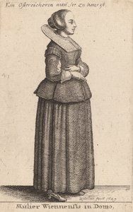 En kvinna från Wien hemma, 1649. av Wenceslaus Hollar
