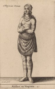 En kvinna från Virginia. av Wenceslaus Hollar