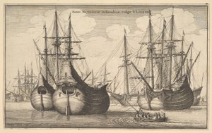 Holländska fraktfartyg eller flöjter, 1647 av Wenceslaus Hollar