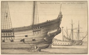 Holländsk västindiefarare Holländska Västindien, 1625-77 av Wenceslaus Hollar