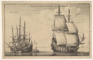 Holländsk ostindiefarare, 1647 av Wenceslaus Hollar