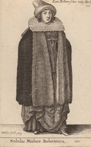 En ädel bohemsk kvinna, 1649. av Wenceslaus Hollar