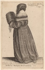 En ädel kvinna från Brabant av Wenceslaus Hollar
