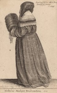 Den ädla kvinnan i Brabant, 1649. av Wenceslaus Hollar