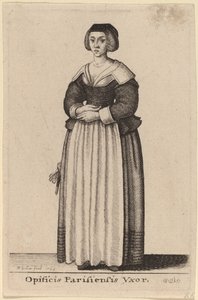 Hustru till en parisisk arbetare av Wenceslaus Hollar