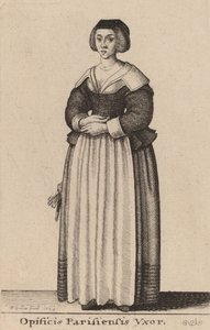 Arbetarhustru i Paris, 1643. av Wenceslaus Hollar