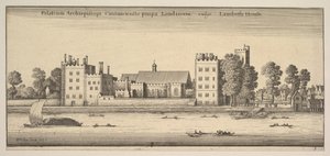 Palace of the Archbishop of Canterbury nära London Lambeth House Lambeth House: P..., 1647 av Wenceslaus Hollar