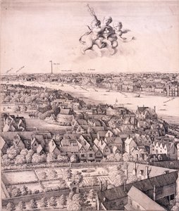 Panoramautsikt över London, c1670 av Wenceslaus Hollar