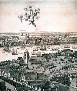 Panoramautsikt över London, c1670 av Wenceslaus Hollar