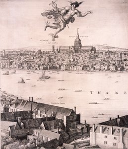 Panoramautsikt över London, c1670 av Wenceslaus Hollar