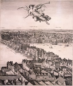 Panoramautsikt över London, c1670 av Wenceslaus Hollar