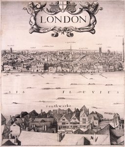 Panoramautsikt över London, c1670 av Wenceslaus Hollar