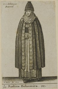 Bondkvinna från Böhmen av Wenceslaus Hollar