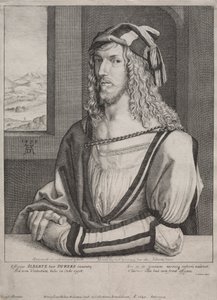 Porträtt av Albrecht Dürer, 26 år gammal av Wenceslaus Hollar